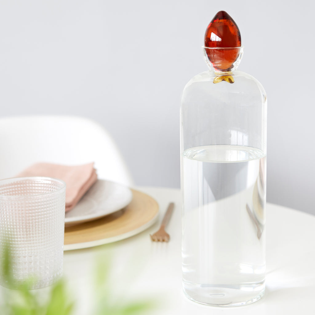 balvi-kitchen-gourami-bouteille-verre-orange-bouchon-poisson image 6