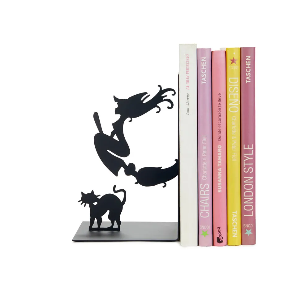 balvi-desk-magic-serre-livres-sorci-re-balai-biblioth-que-d-co image 1