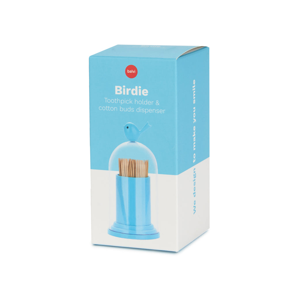 balvi-kitchen-birdie-distributeur-cure-dents-oiseau-bleu image 4