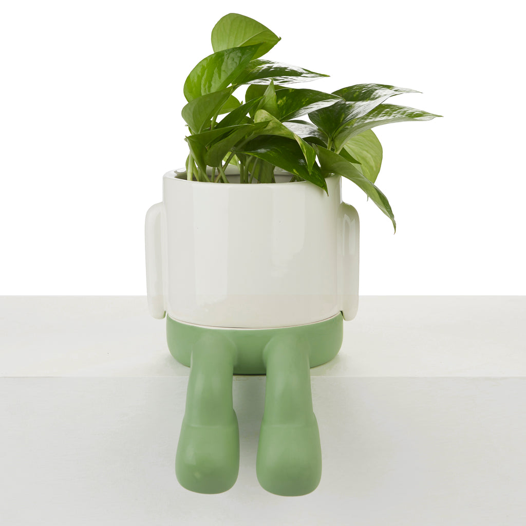 balvi-home-decor-mr-dangly-cache-pot-c-ramique-bleu-jambes-pendantes image 1