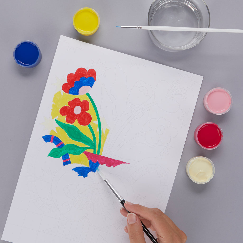 balvi-lifestyle-le-papillon-kit-peinture-par-num-ros-fleurs image 2