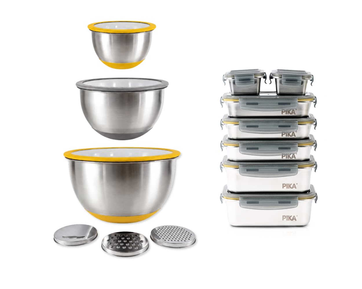 pika-batch-cooking-lot-10-bo-tes-bols-inox-verre image 1