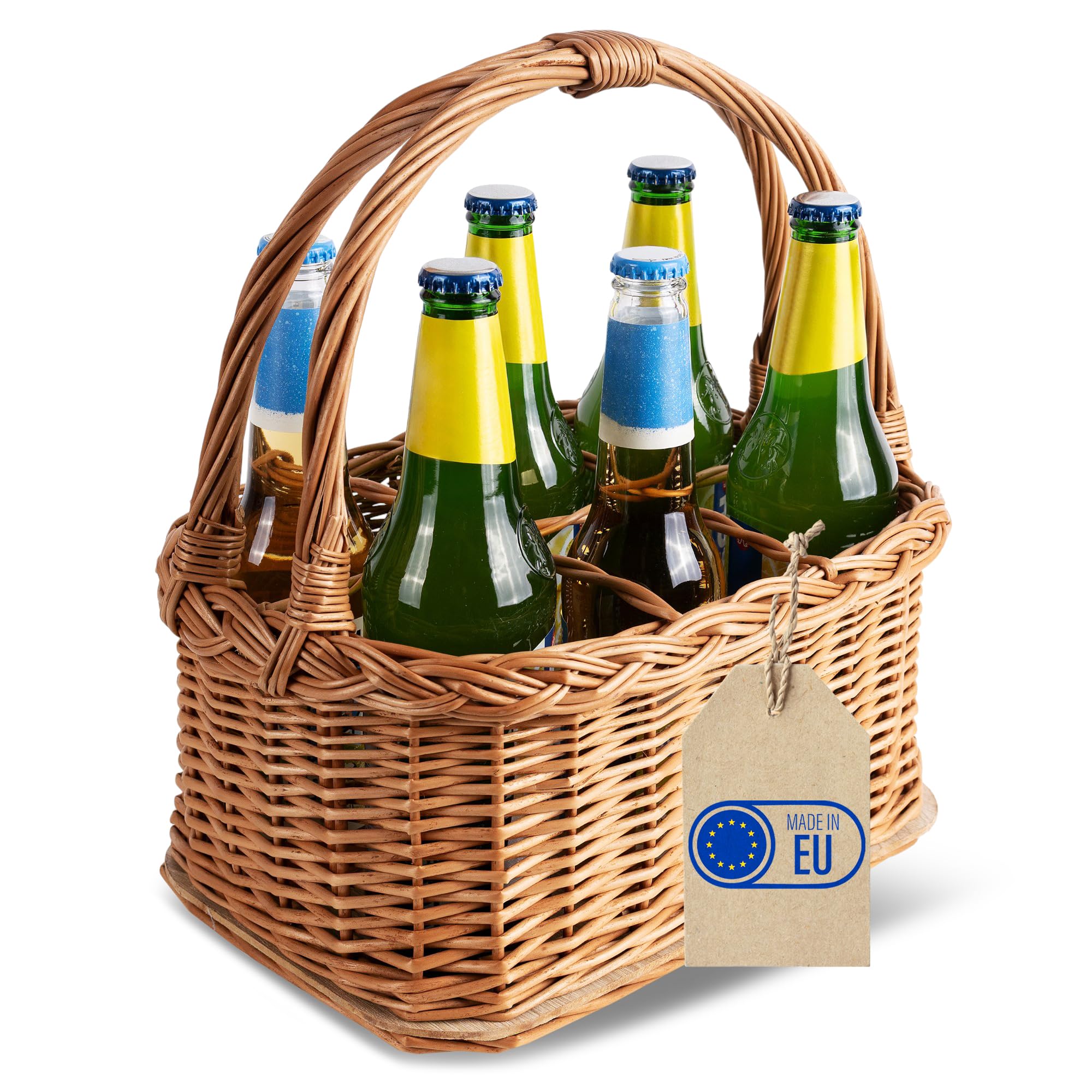 creative-home-paniers-en-osier-panier-bouteilles-6-casiers-marron image 1