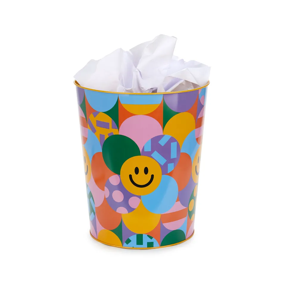 balvi-desk-los-pepes-smileys-corbeille-bureau-m-tal-jaune image 1