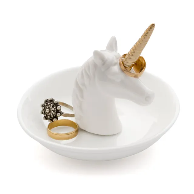 balvi-licorne-porte-bague-porcelaine-blanche image 1