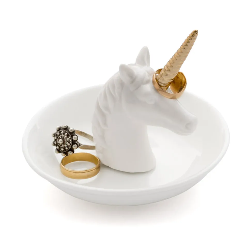 balvi-licorne-porte-bague-porcelaine-blanche image 1