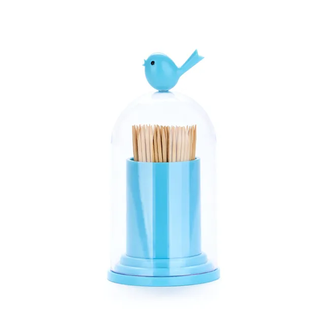 balvi-kitchen-birdie-distributeur-cure-dents-oiseau-bleu image 1