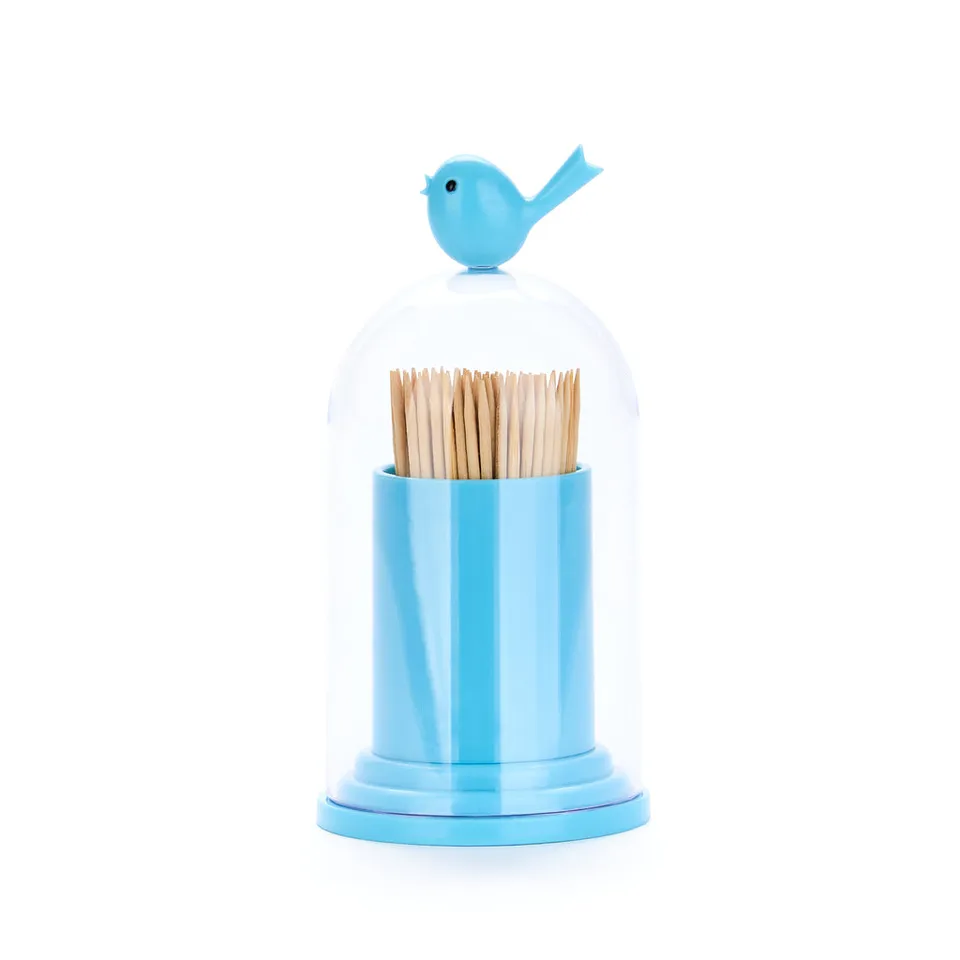 balvi-kitchen-birdie-distributeur-cure-dents-oiseau-bleu image 1