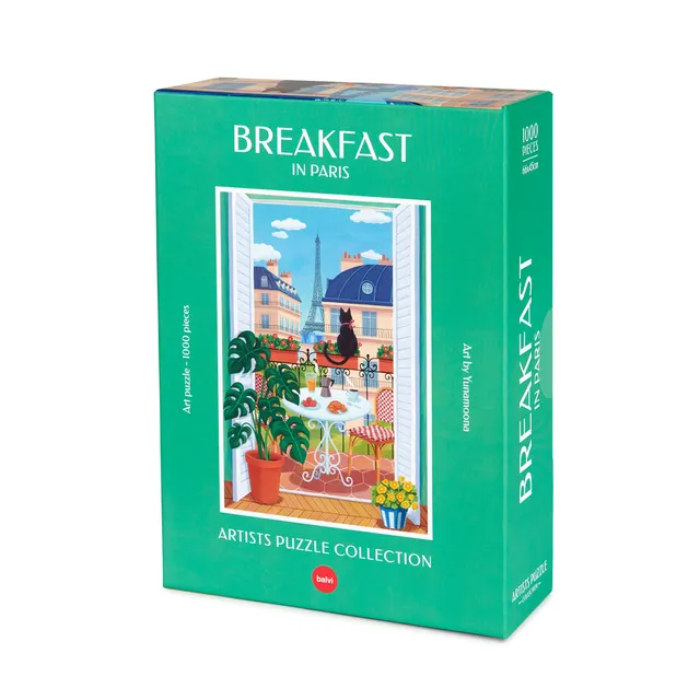 balvi-breakfast-in-paris-puzzle-1000-pi-ces-chat image 1