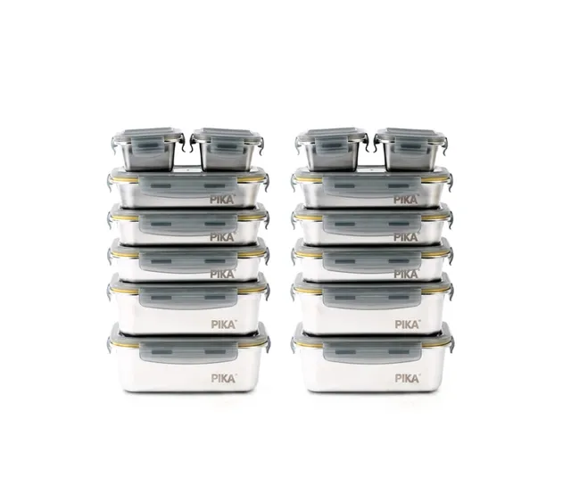pika-batch-cooking-bo-te-inox-herm-tique-lot-14-tailles-mixtes image 1