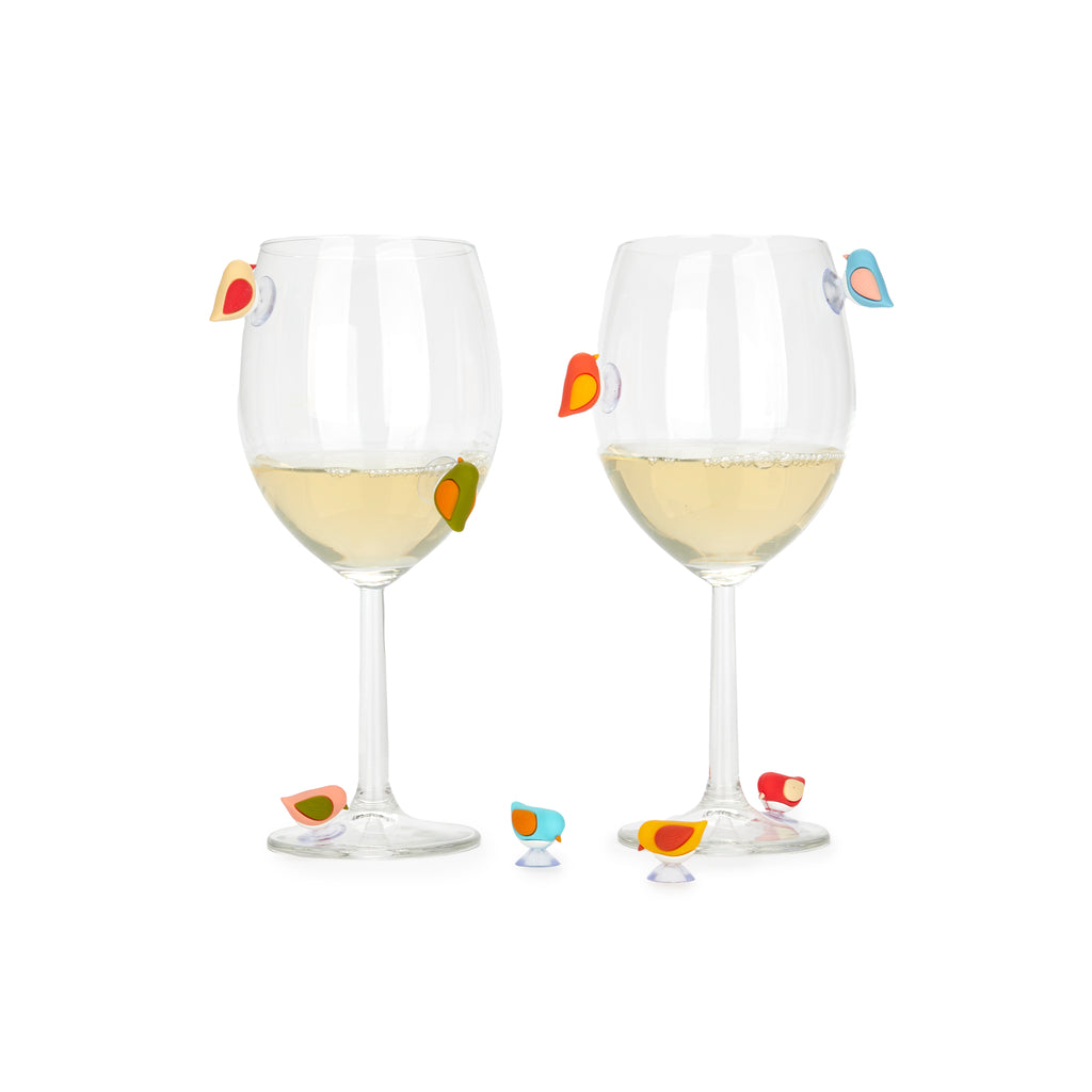 balvi-kitchen-table-birdie-marque-verres-oiseaux-silicone-x8 image 1