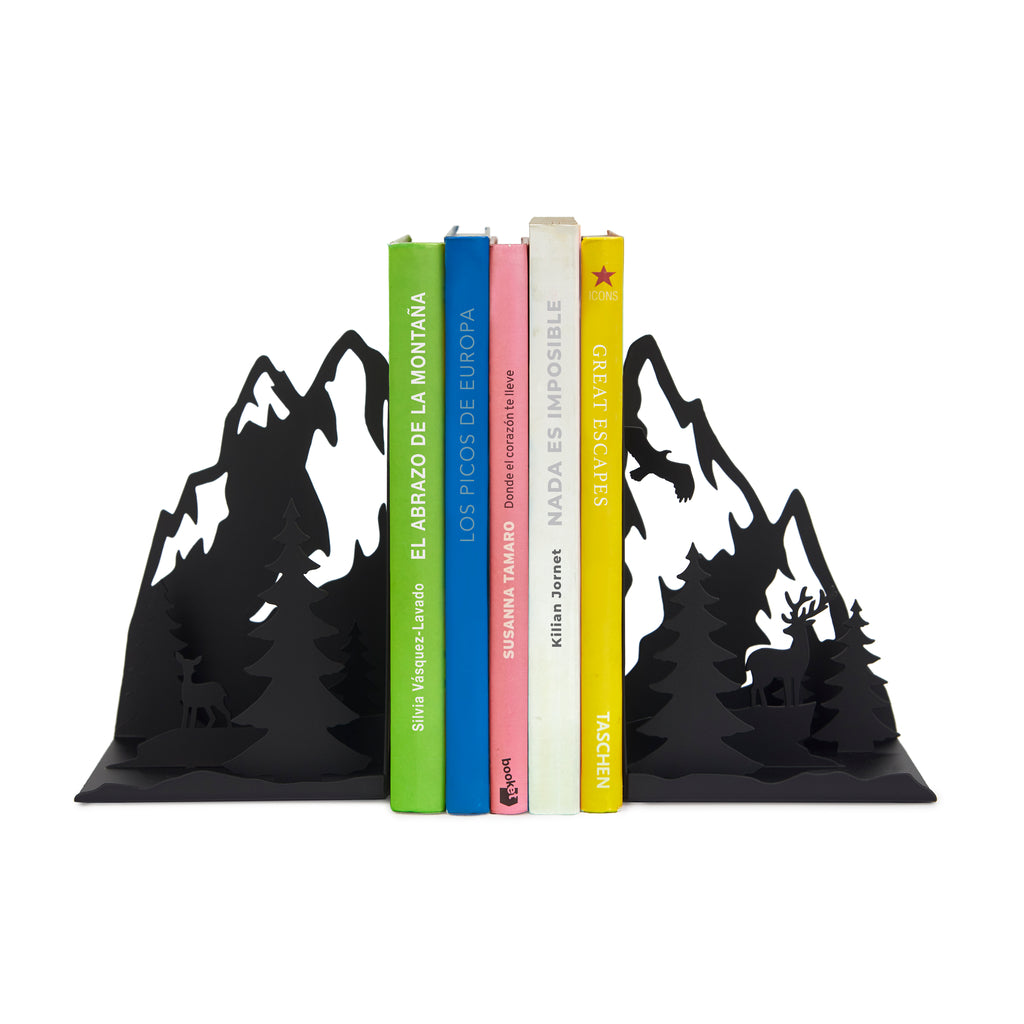 balvi-desk-mountains-serre-livres-montagne-noir-double image 1