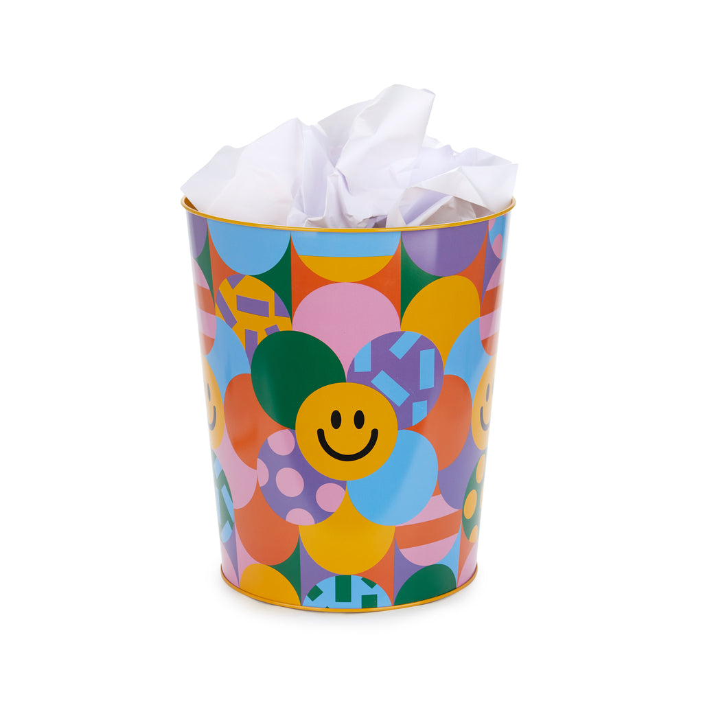 balvi-desk-los-pepes-smileys-corbeille-bureau-m-tal-jaune image 1