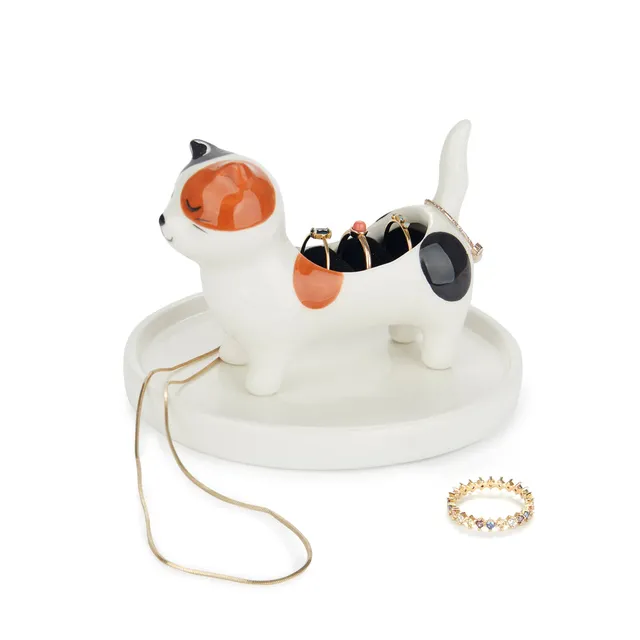 balvi-home-decor-kitty-calico-porte-bague-chat image 1