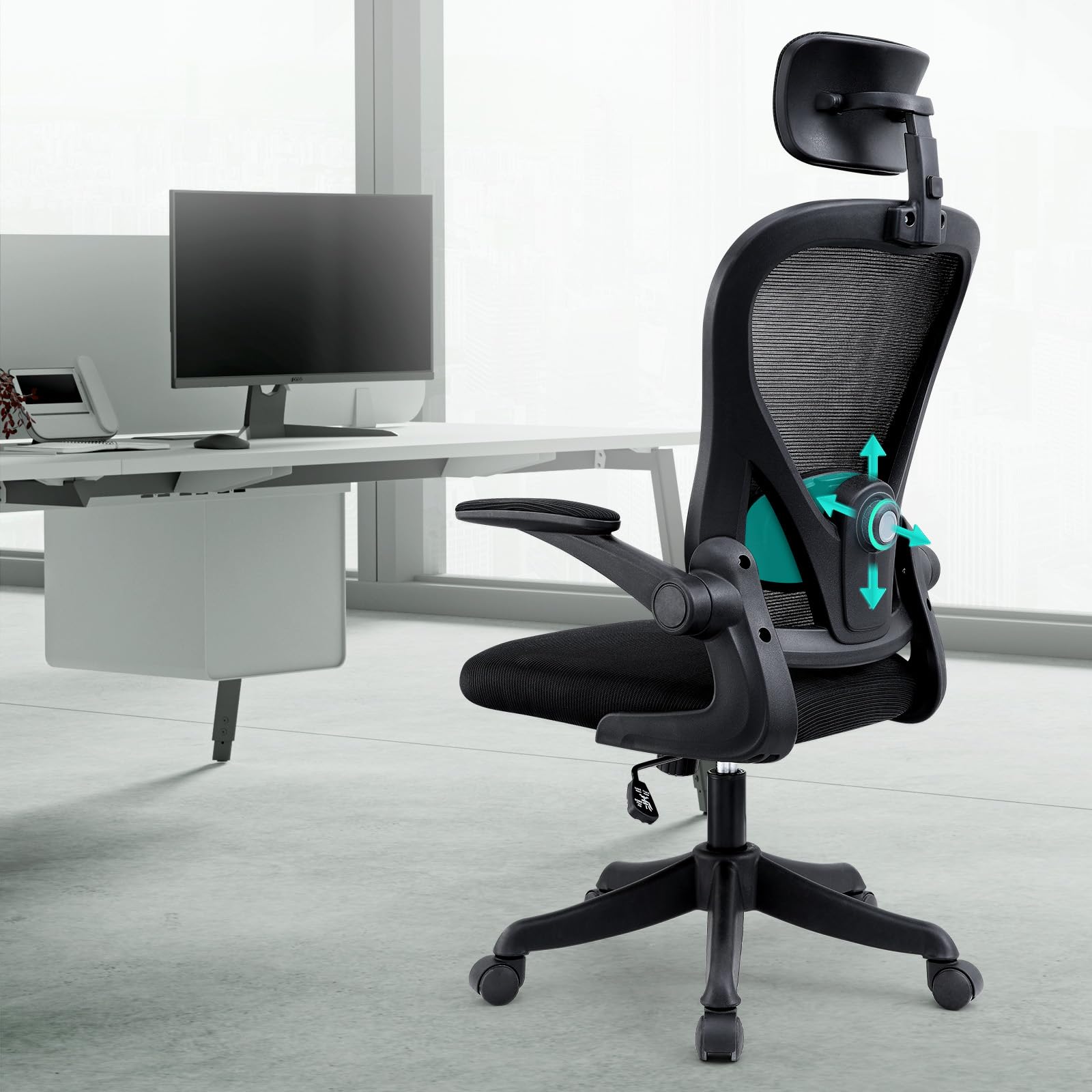 ordeluxe-chaise-chaise-bureau-ergonomique-appuie-t-te image 2