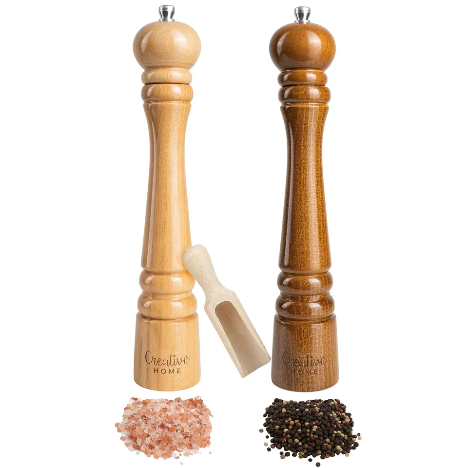 creative-home-duo-moulin-poivre-sel-bois-31-5cm-manuel image 1