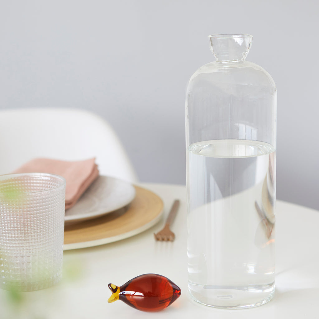 balvi-kitchen-gourami-bouteille-verre-orange-bouchon-poisson image 2