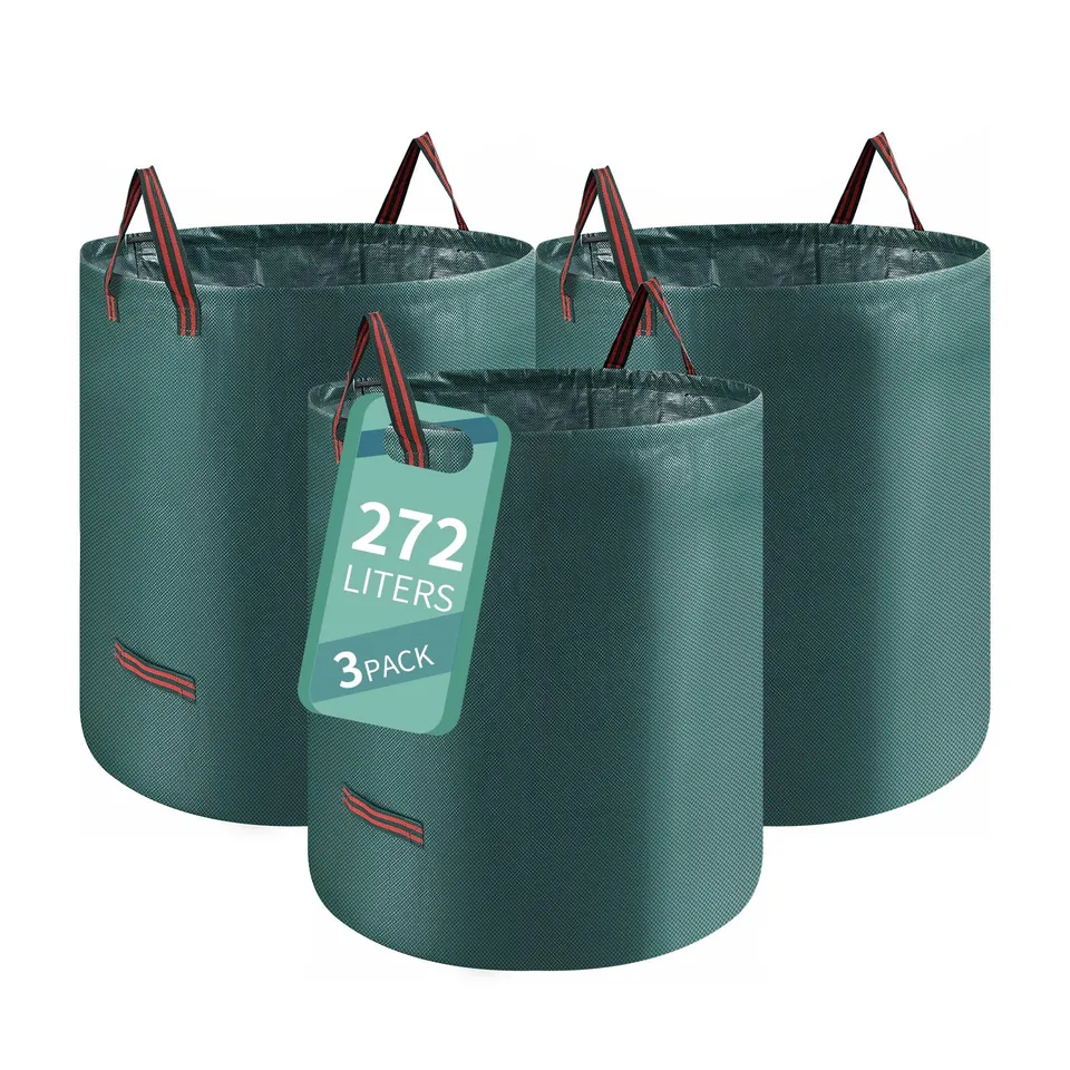 ordeluxe-jardinage-sac-d-chet-vert-272l-lot-3-autoportant image 1