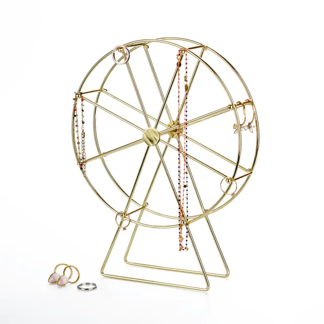 balvi-golden-wheel-porte-bijoux-m-tal-dor-grande-roue image 1