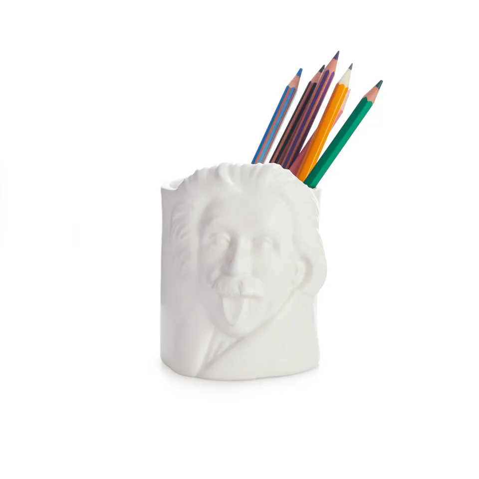 balvi-desk-albert-einstein-pot-crayons-bureau-original image 1
