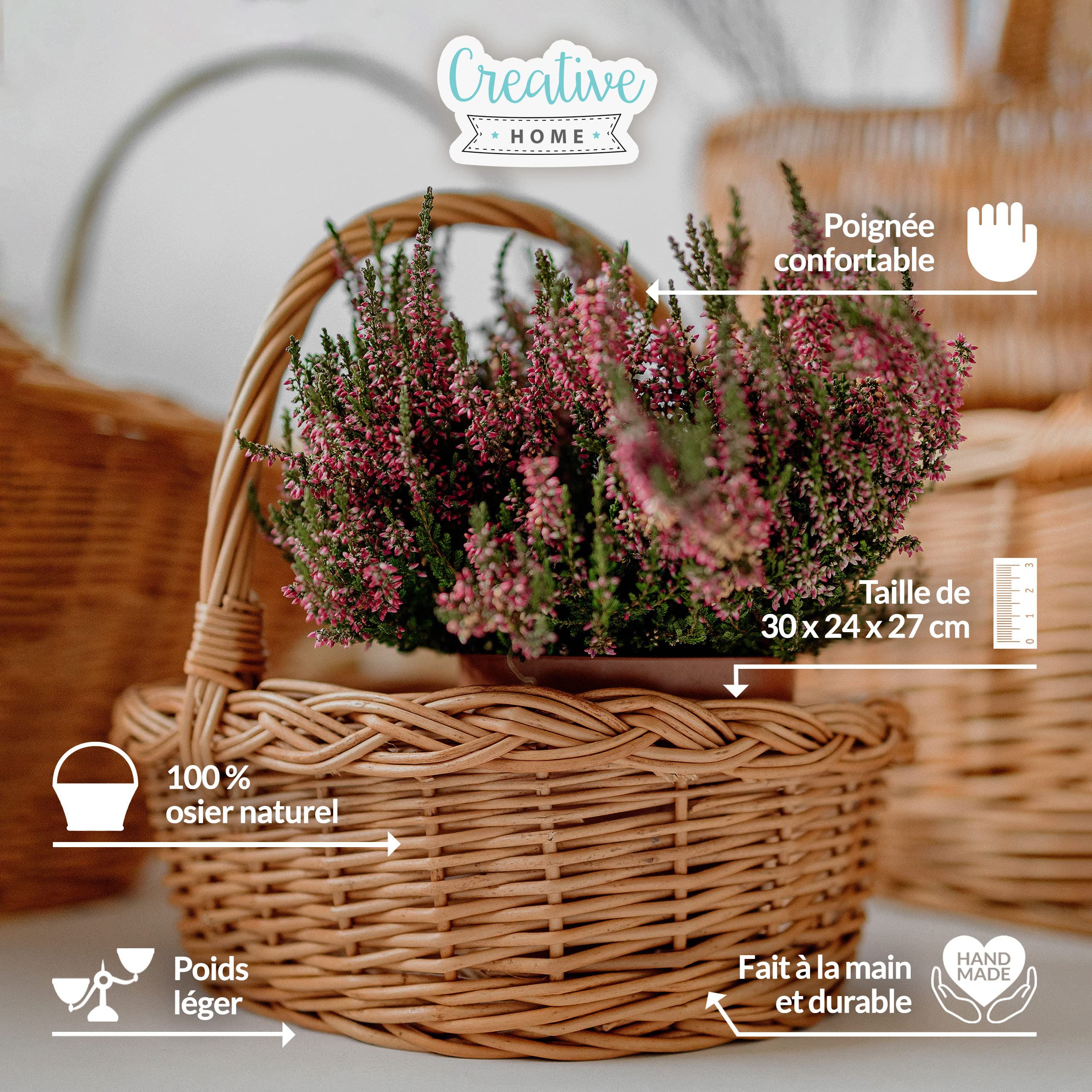 creative-home-paniers-en-osier-petit-panier-rangement-marron image 3