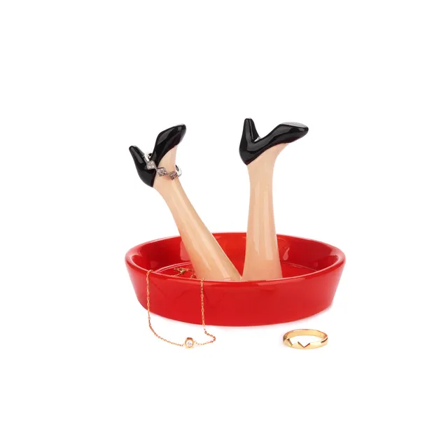 balvi-happy-legs-porte-bagues-plateau-rouge image 1