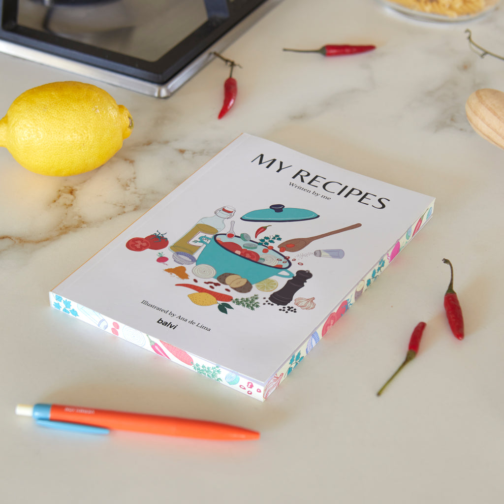 balvi-my-recipes-carnet-recettes-papier-multicolore image 3