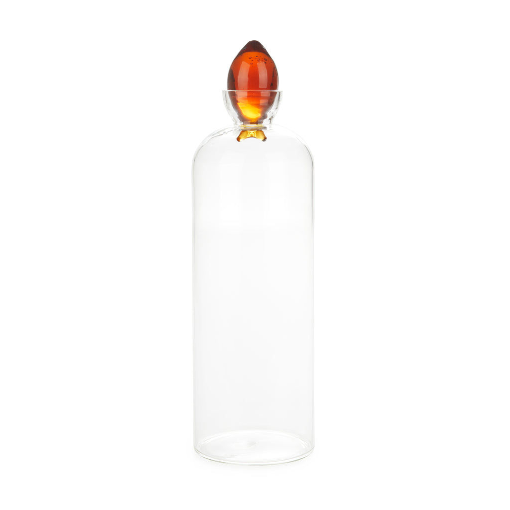 balvi-kitchen-gourami-bouteille-verre-orange-bouchon-poisson image 1