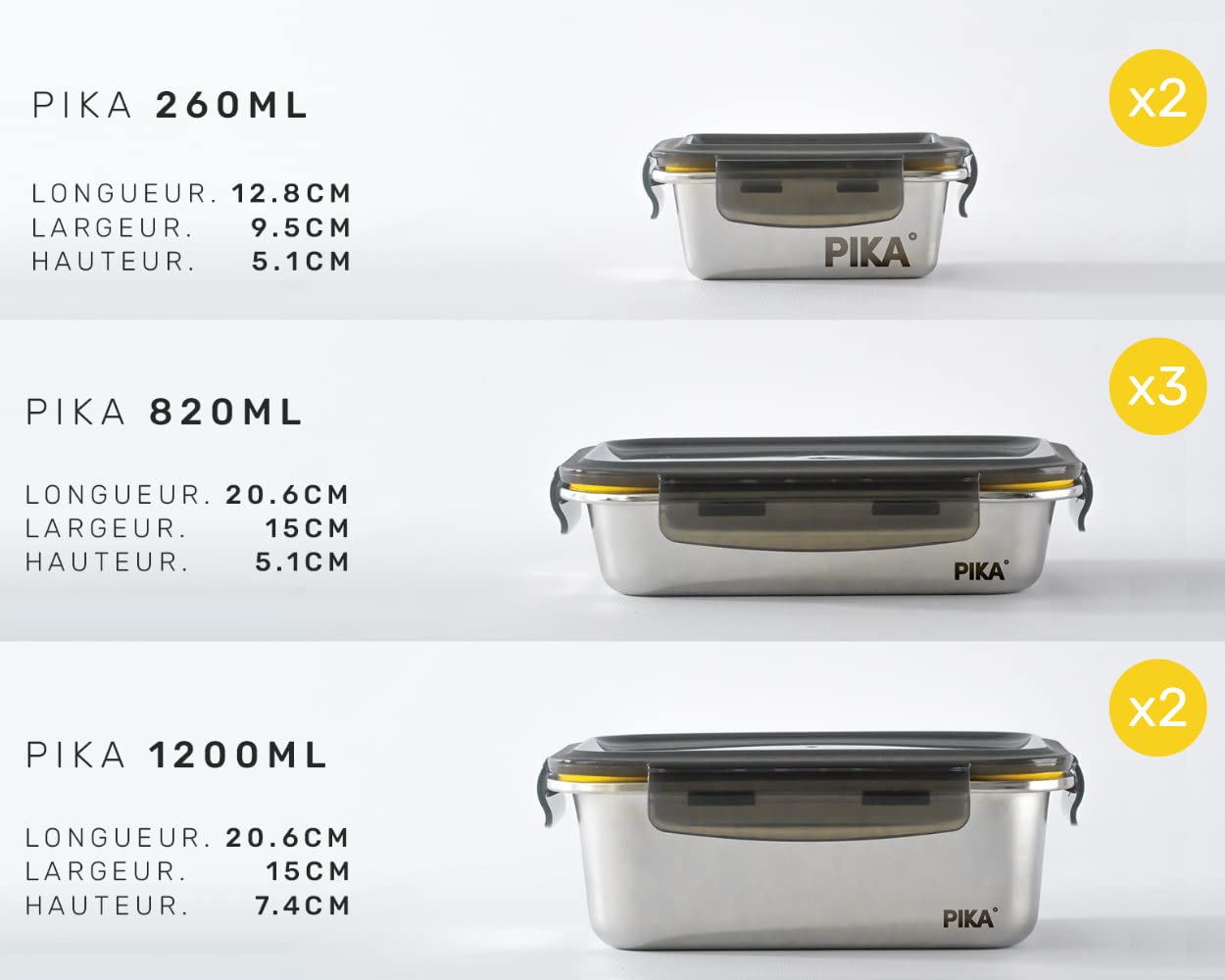 pika-batch-cooking-bo-te-inox-herm-tique-lot-14-tailles-mixtes image 2