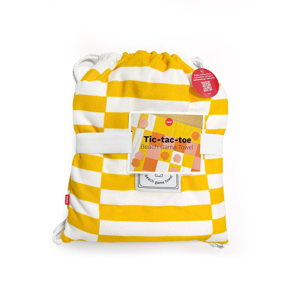 balvi-lifestyle-tic-tac-toe-serviette-plage-morpion-jaune image 7
