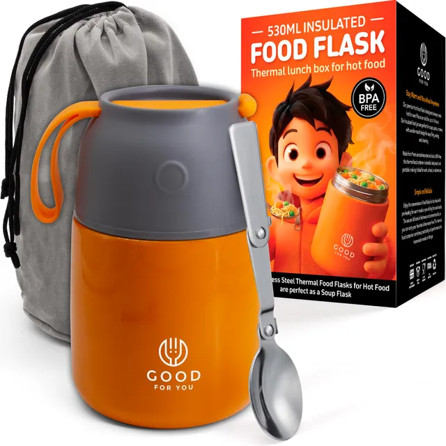 good-for-you-food-flasks-bo-te-isotherme-orange-530-ml image 1