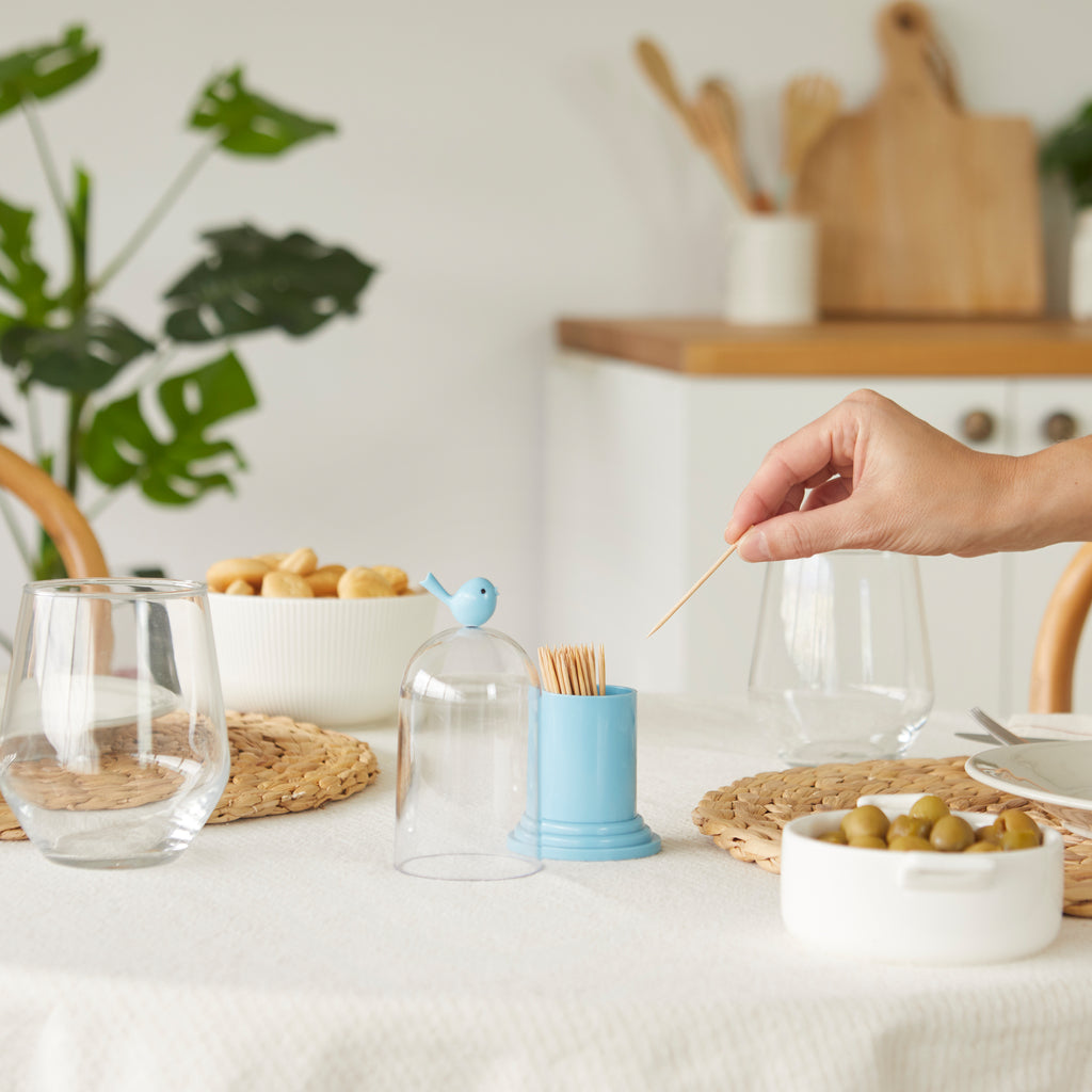 balvi-kitchen-birdie-distributeur-cure-dents-oiseau-bleu image 3