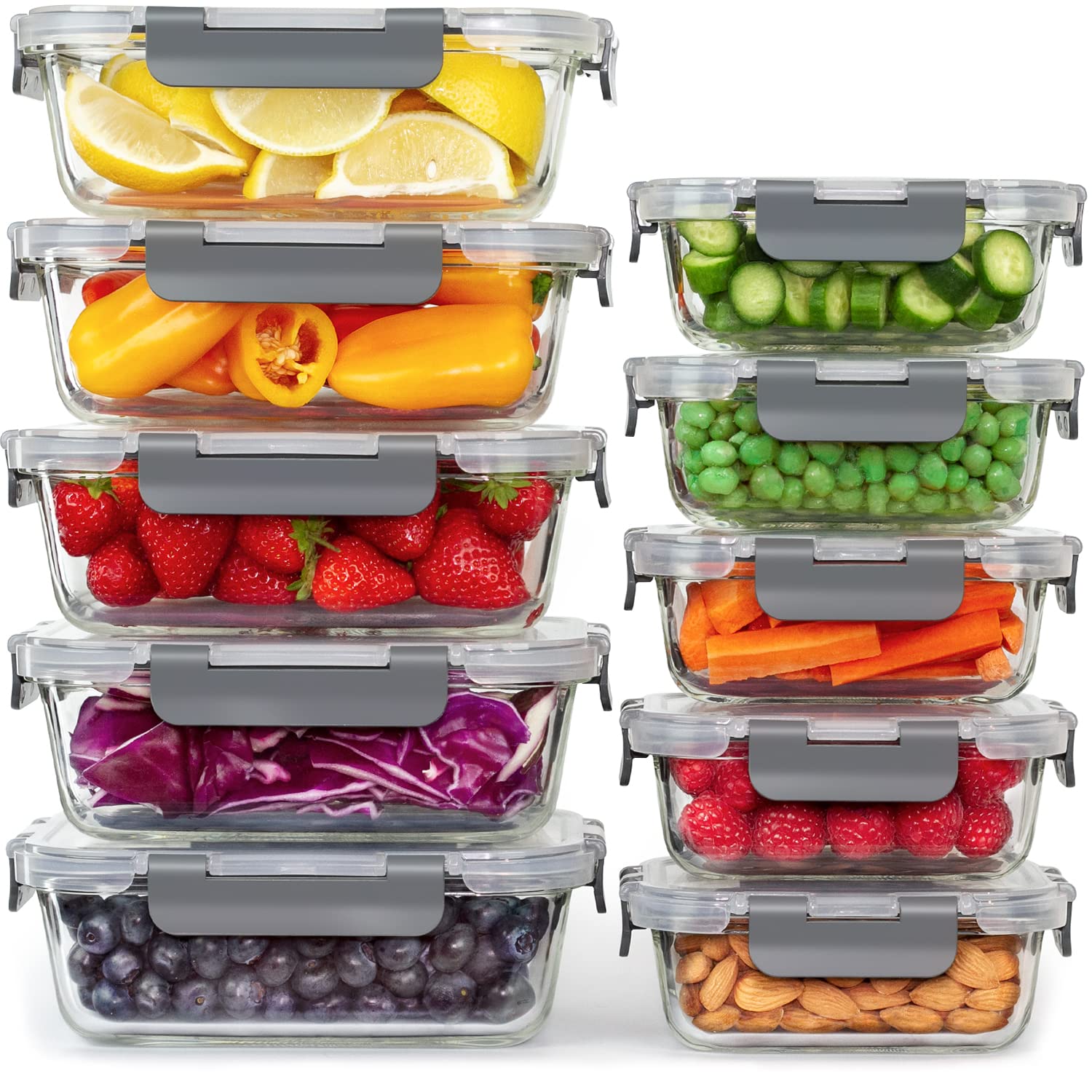 good-for-you-glass-containers-bo-tes-verre-herm-tiques-10-pi-ces-sans-bpa image 1
