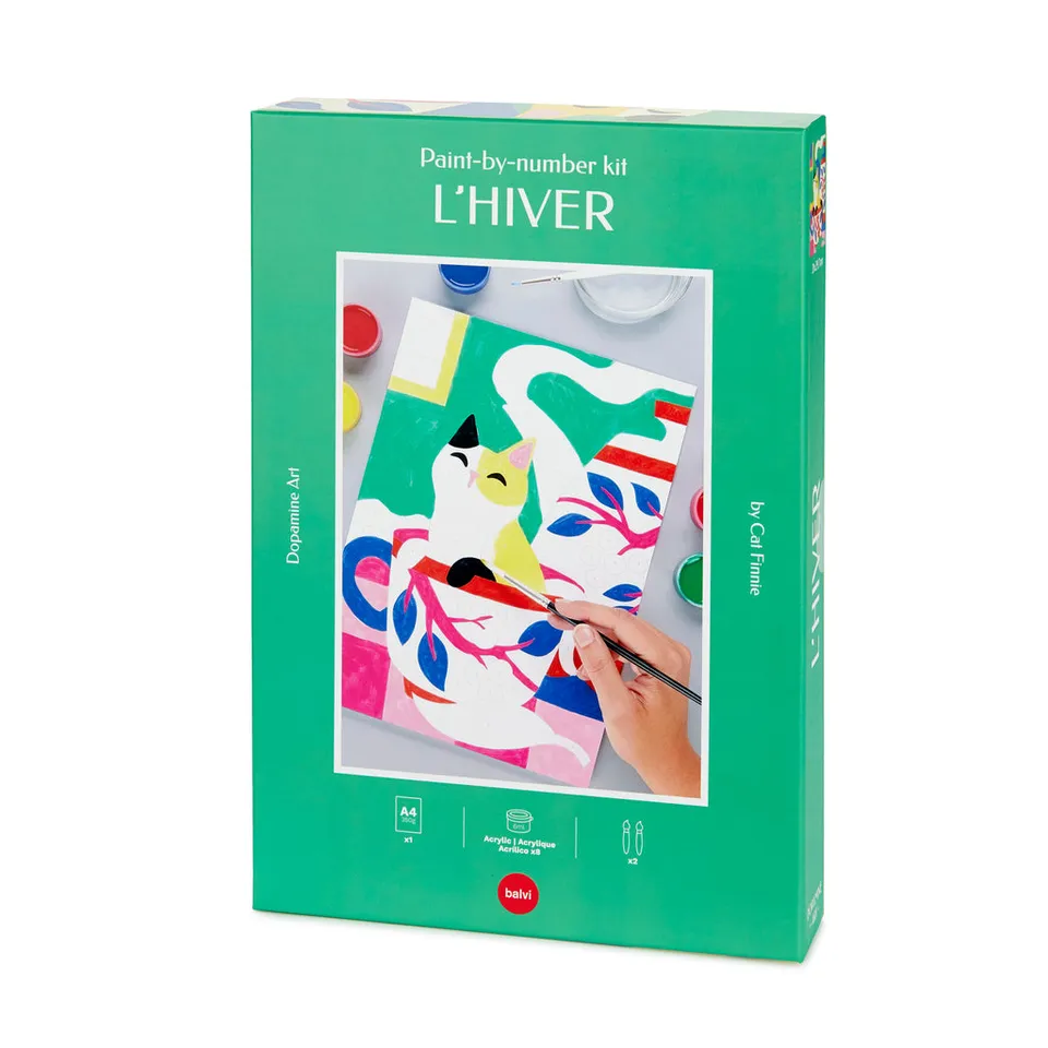 balvi-l-hiver-peinture-par-num-ros-chat-multicolore image 1