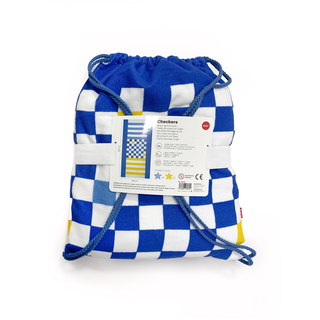 balvi-lifestyle-checkers-serviette-de-plage-jeu-bleue image 8