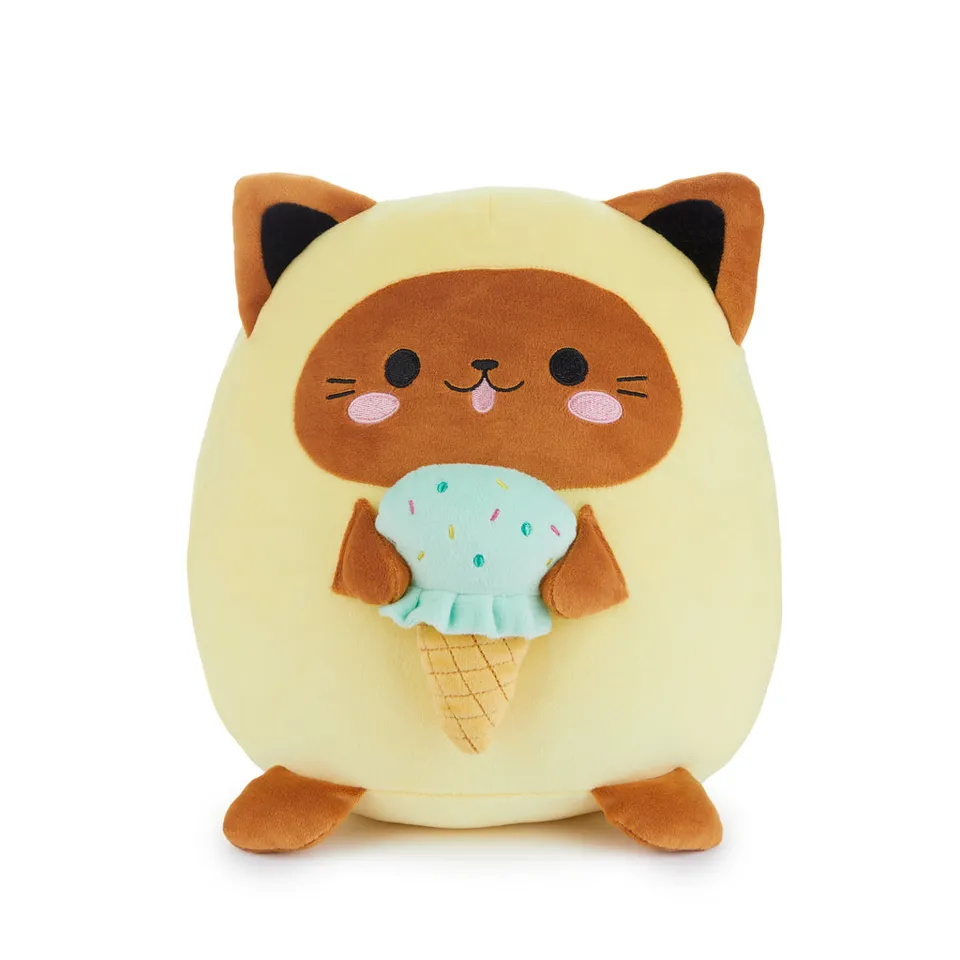 balvi-home-decor-fluffy-kawaii-minty-coussin-chat image 1