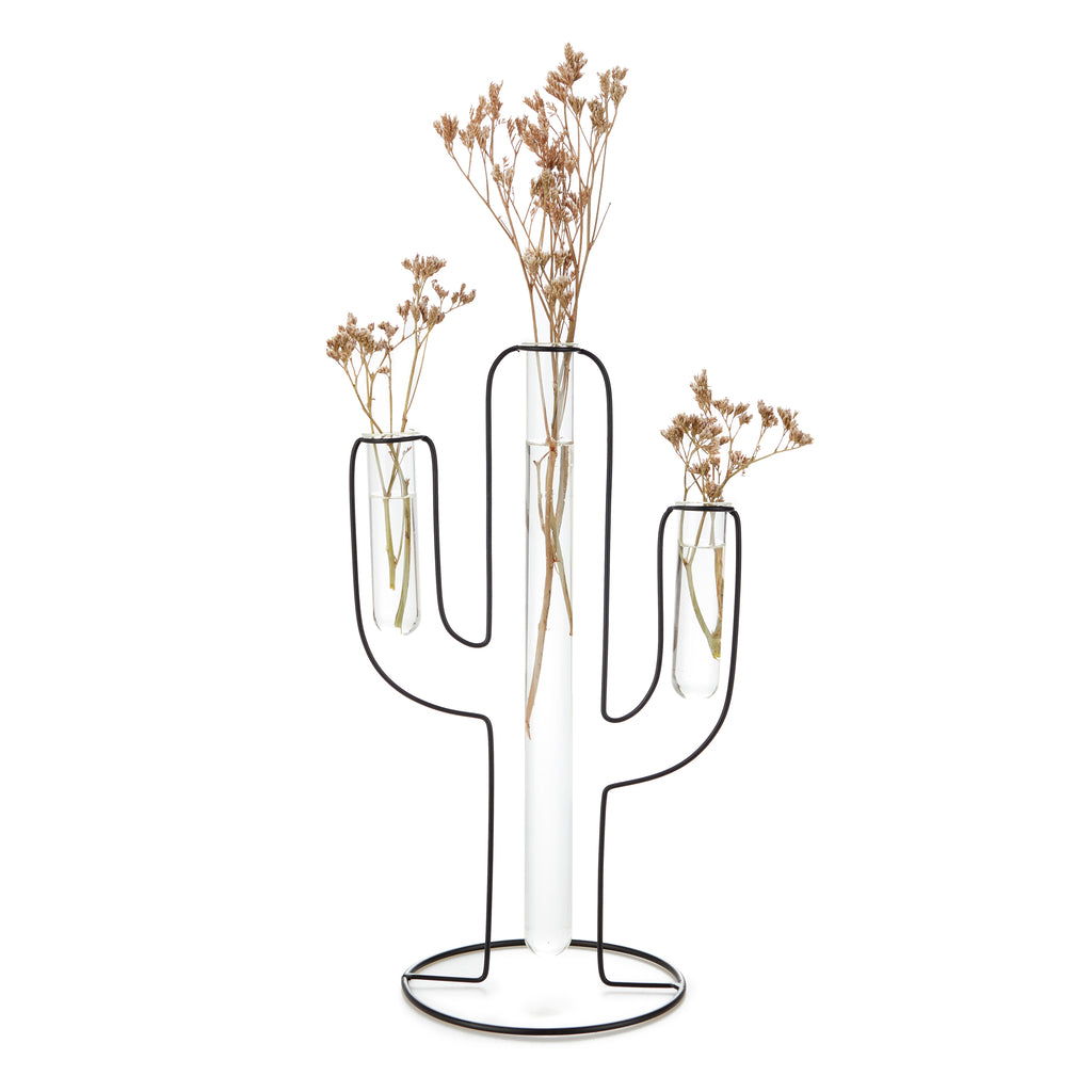 balvi-home-decor-cactus-silhouette-vase-m-tal-cactus image 1
