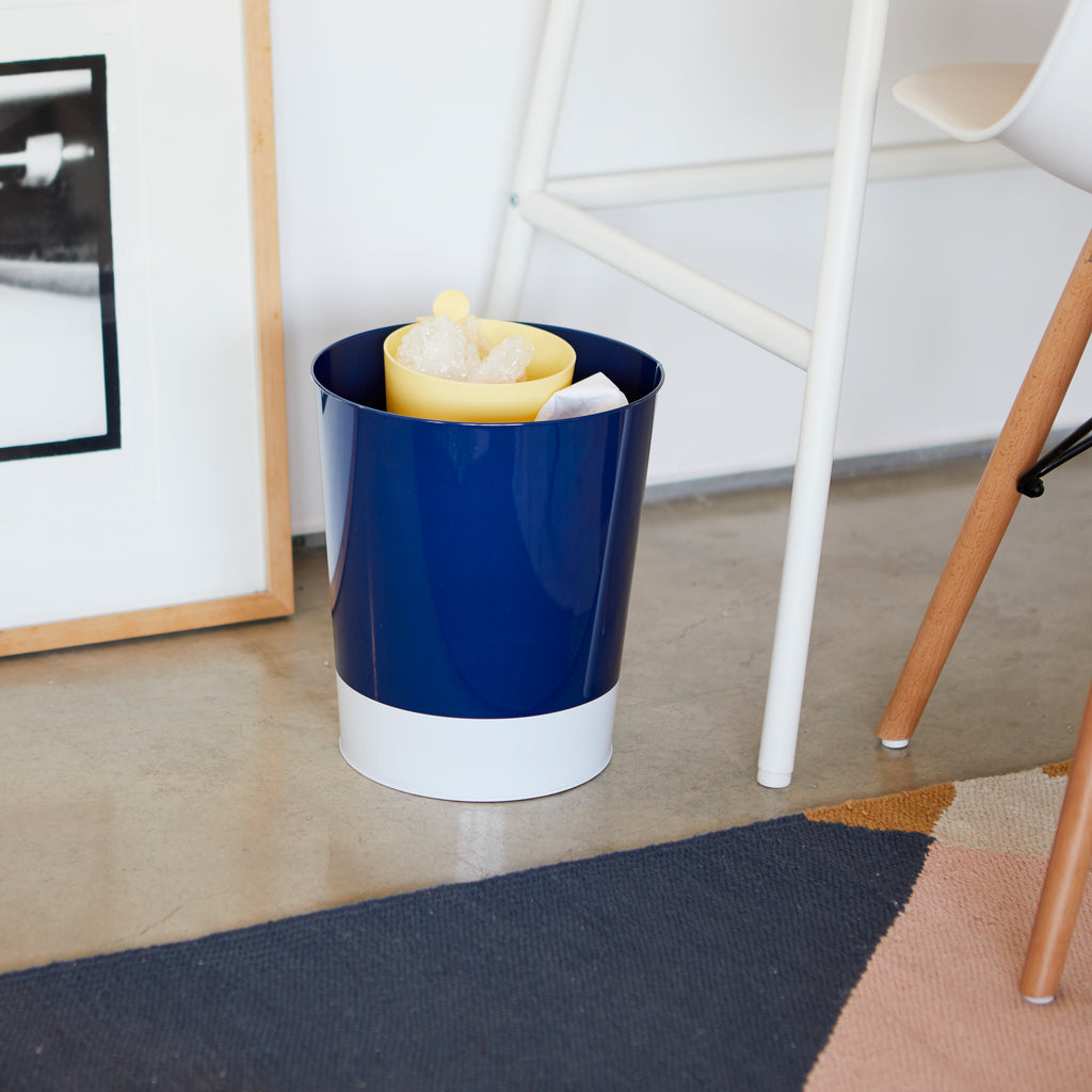 balvi-desk-mr-recycle-corbeille-bureau-plastique-bleu image 2