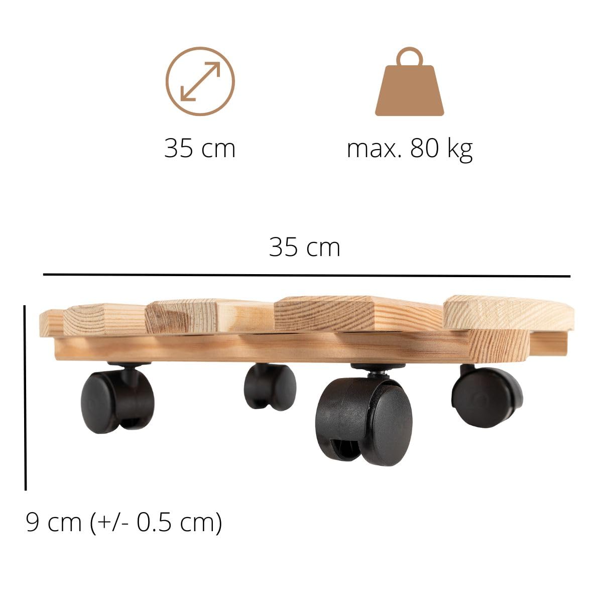 creative-home-porte-plante-roulettes-bois-35-cm-charge-80-kg image 5