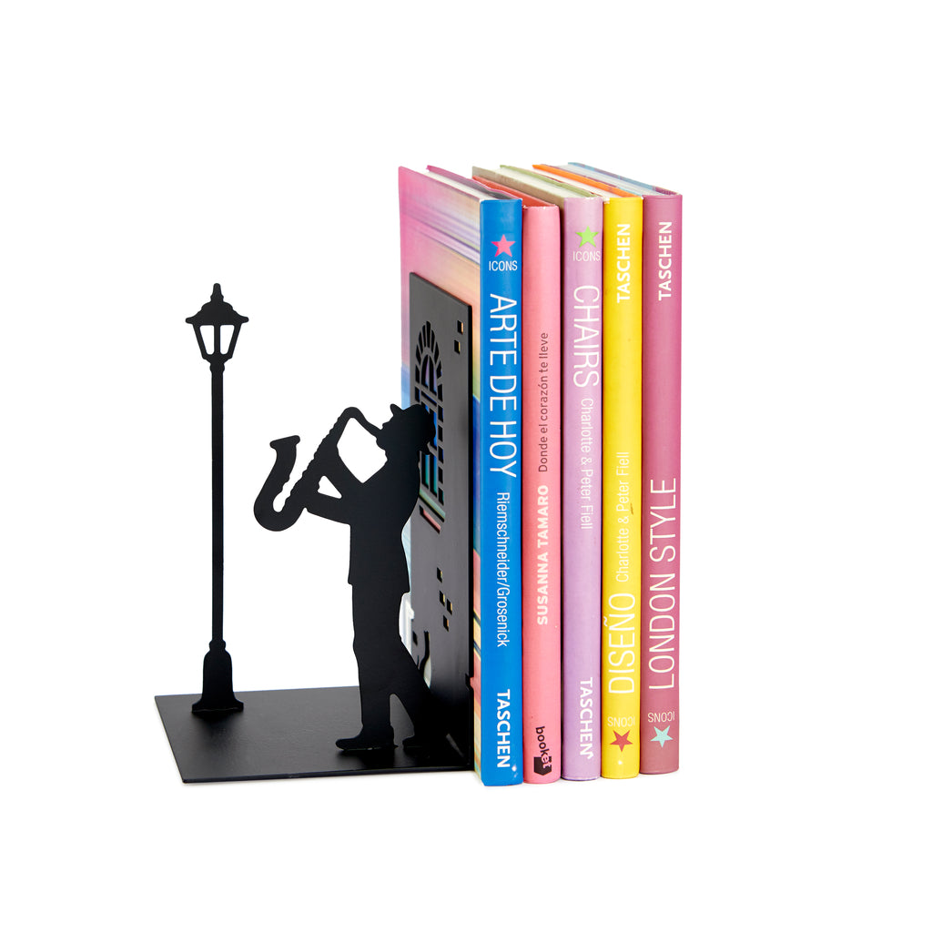 balvi-desk-jazz-serre-livre-musicien-trompette-noir image 1