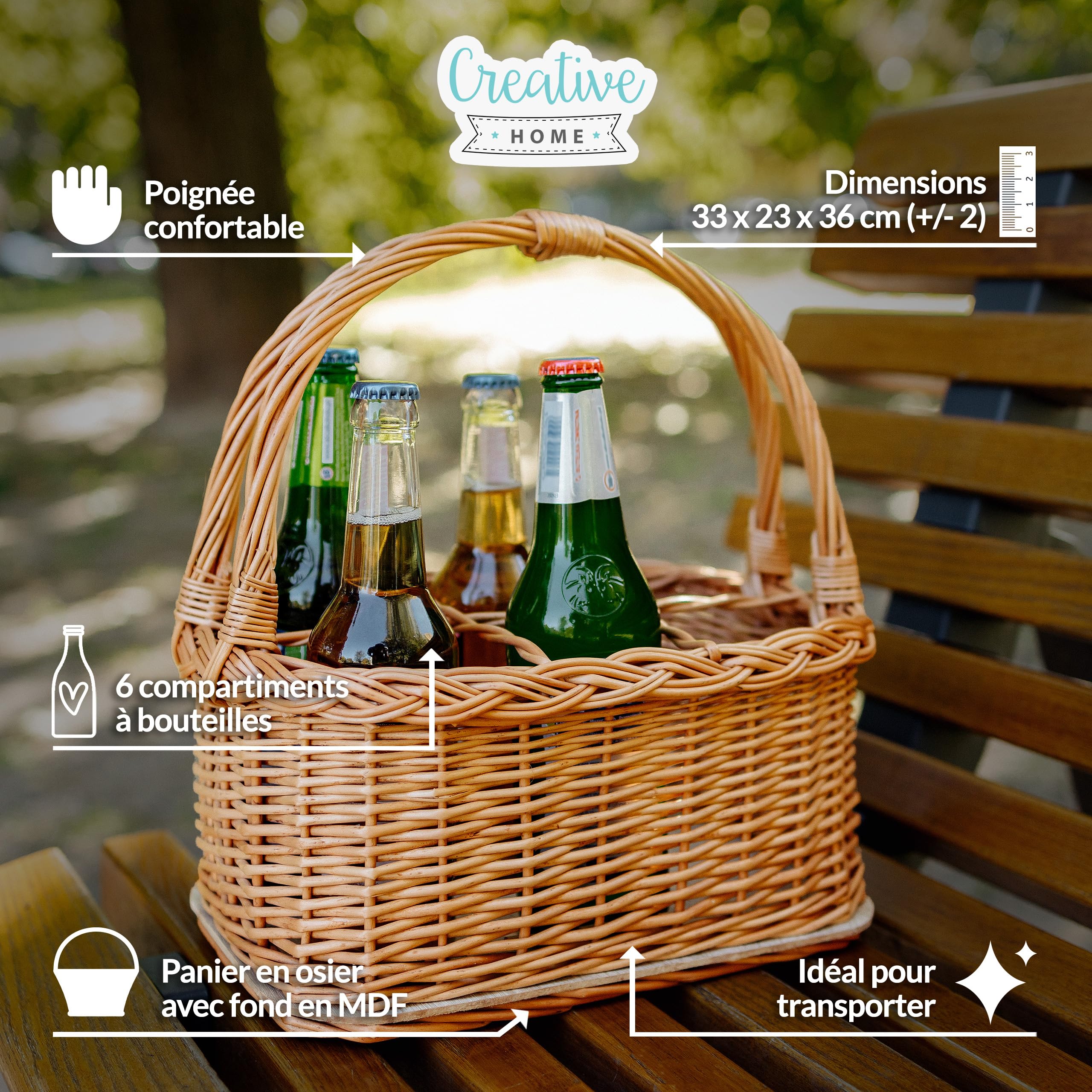 creative-home-paniers-en-osier-panier-bouteilles-6-casiers-marron image 4