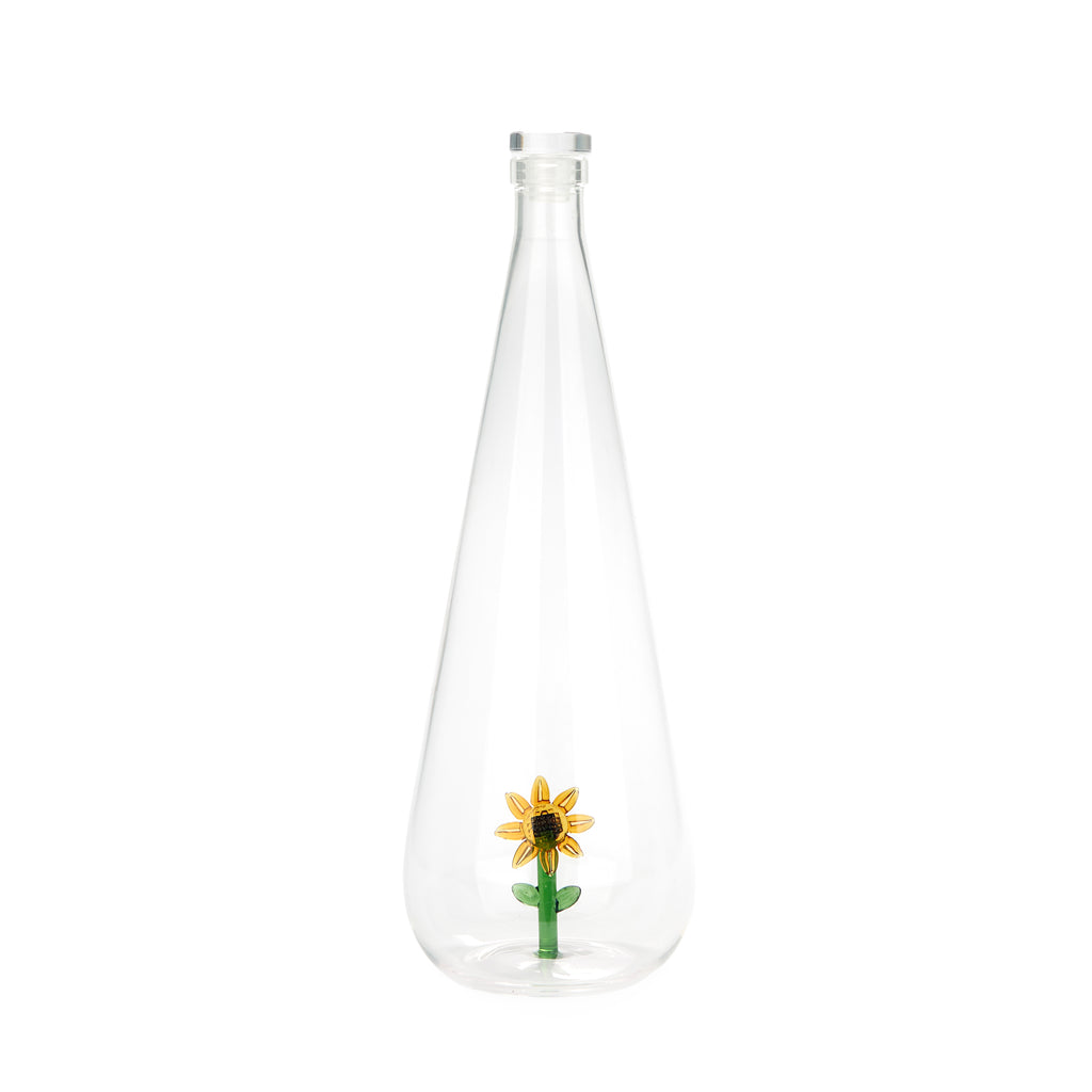 balvi-botanical-sunflower-bouteille-verre-tournesol-jaune image 1