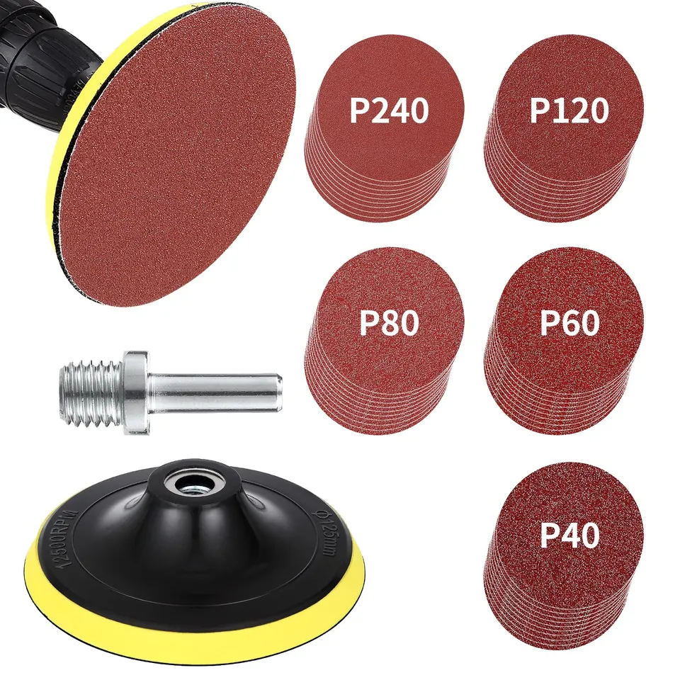 ordeluxe-kit-disques-abrasifs-125mm-m14-50-pi-ces-grains-assortis image 1