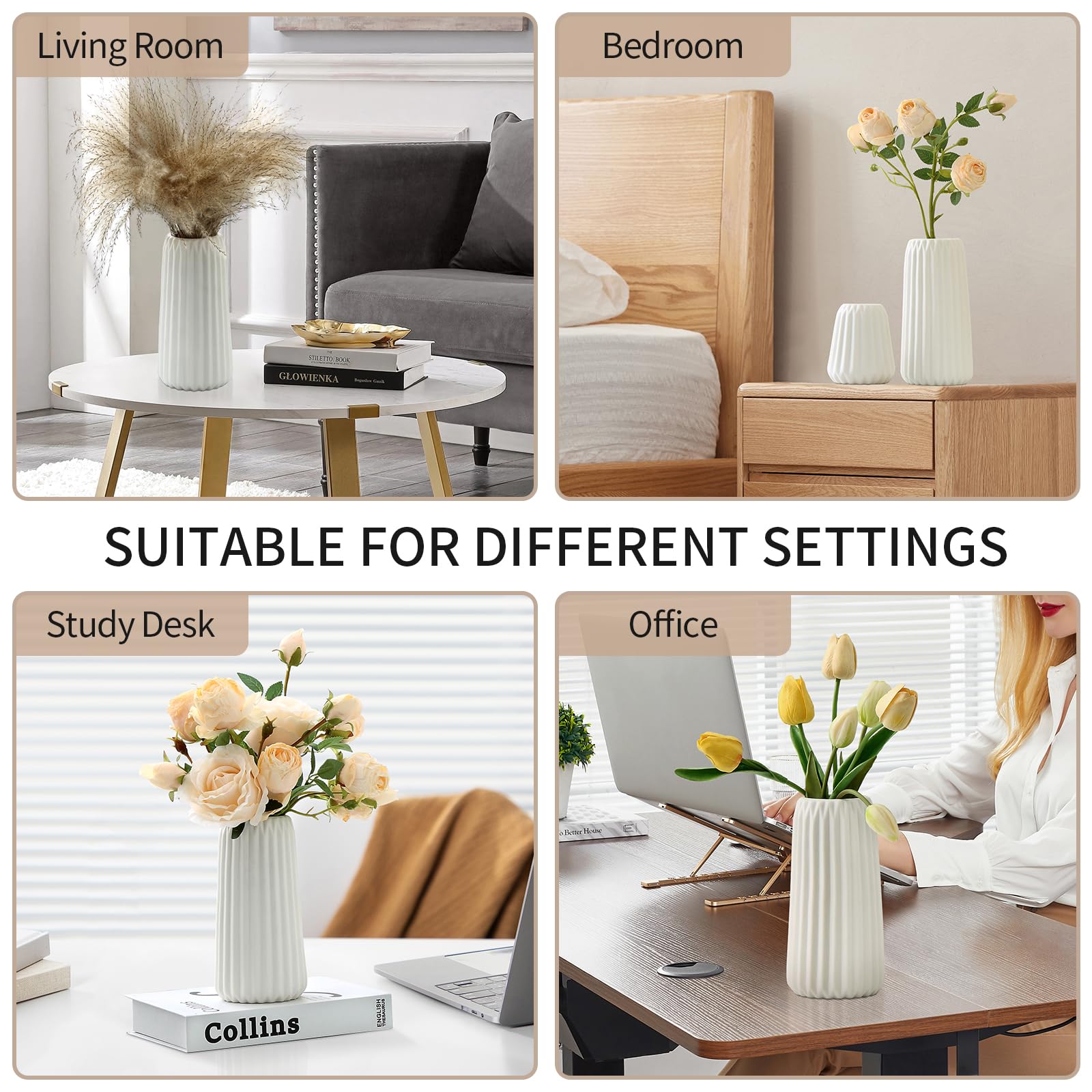 ordeluxe-d-coration-maison-set-3-vases-c-ramique-blancs image 7