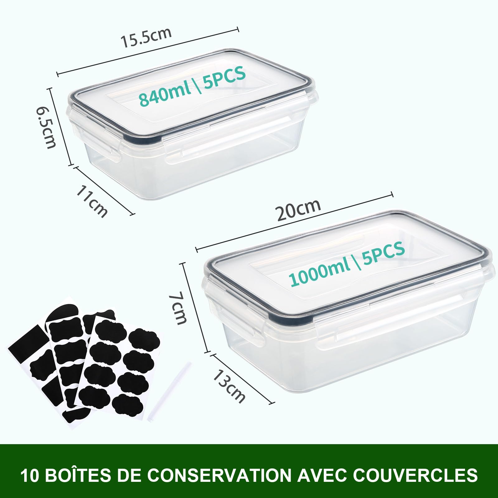 ordeluxe-bocal-rangement-lot-10-bo-tes-1l-840ml-herm-tiques image 2