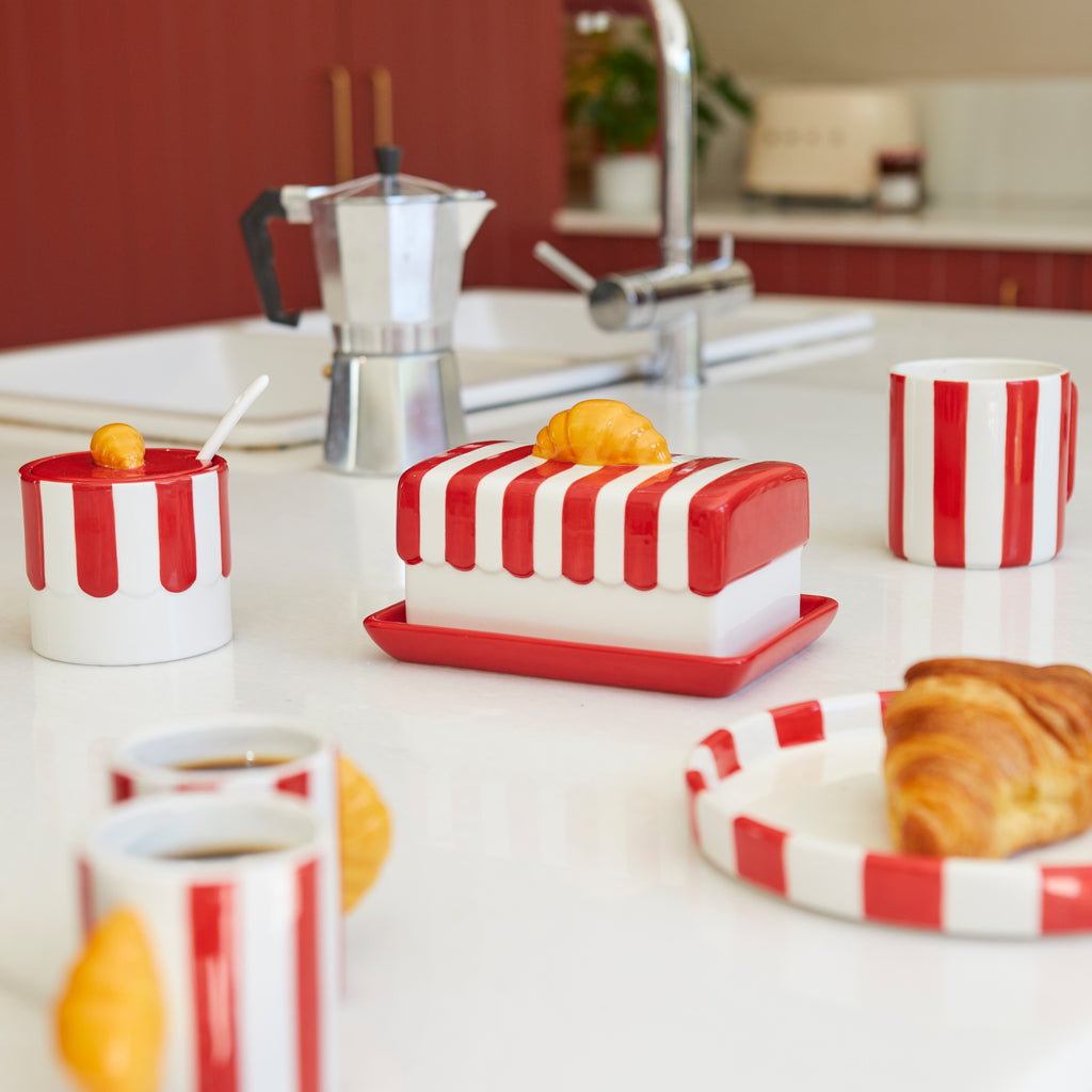 balvi-kitchen-table-croissant-beurrier-c-ramique-rouge-250-g image 3