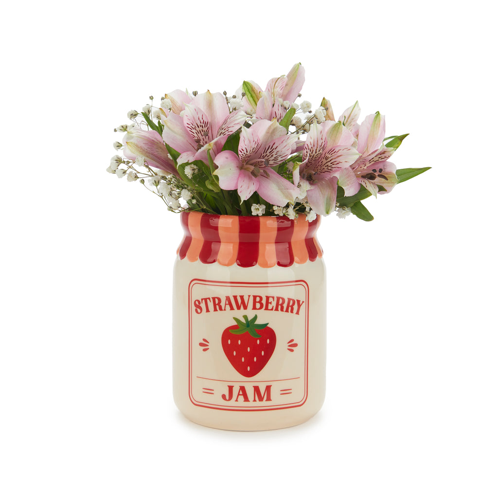 balvi-home-decor-strawberry-jam-mini-vase-fraise-rouge image 1