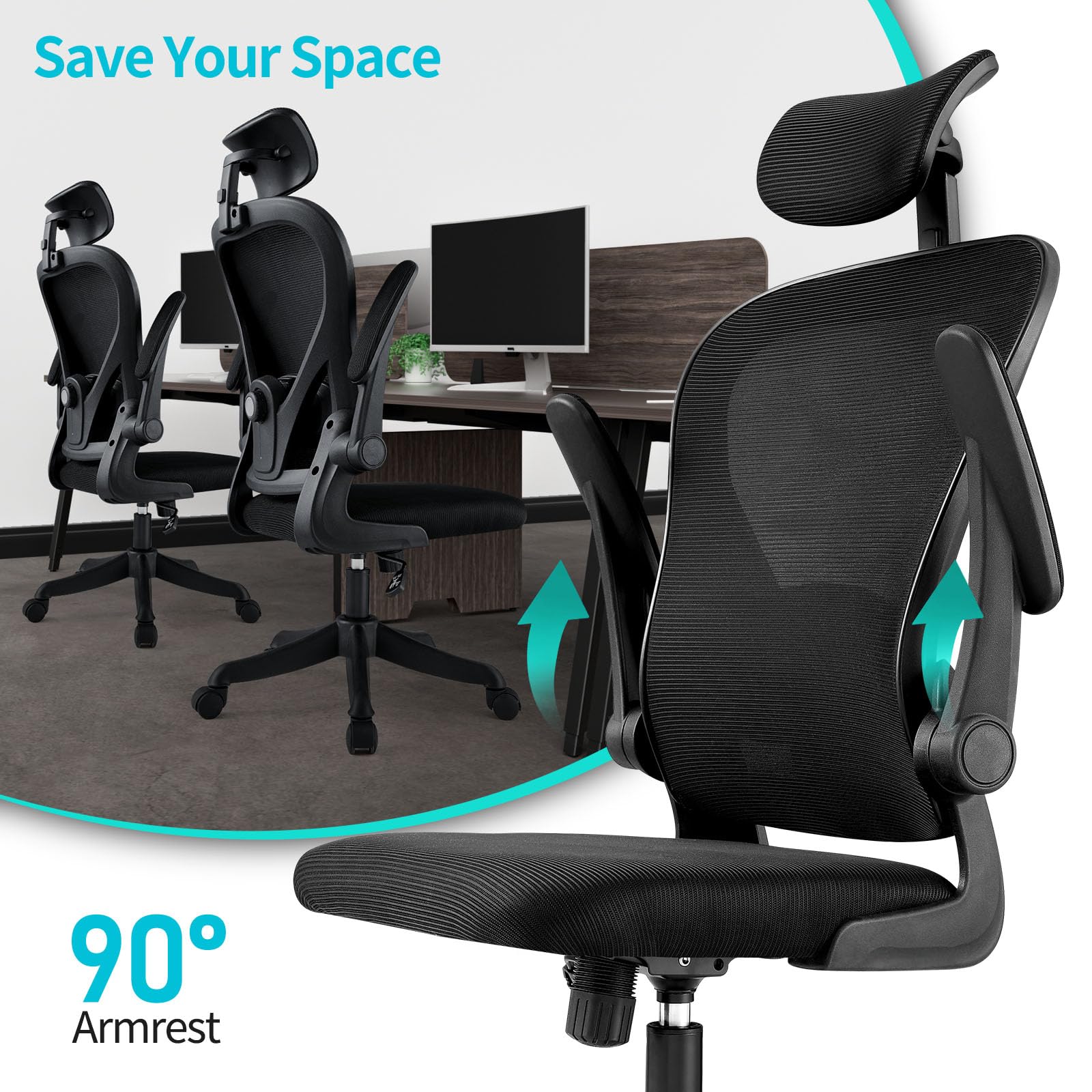 ordeluxe-chaise-chaise-bureau-ergonomique-appuie-t-te image 5