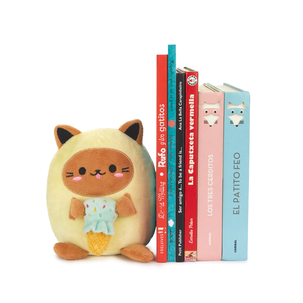 balvi-desk-kawaii-minty-serre-livres-chat-glace-menthe image 1