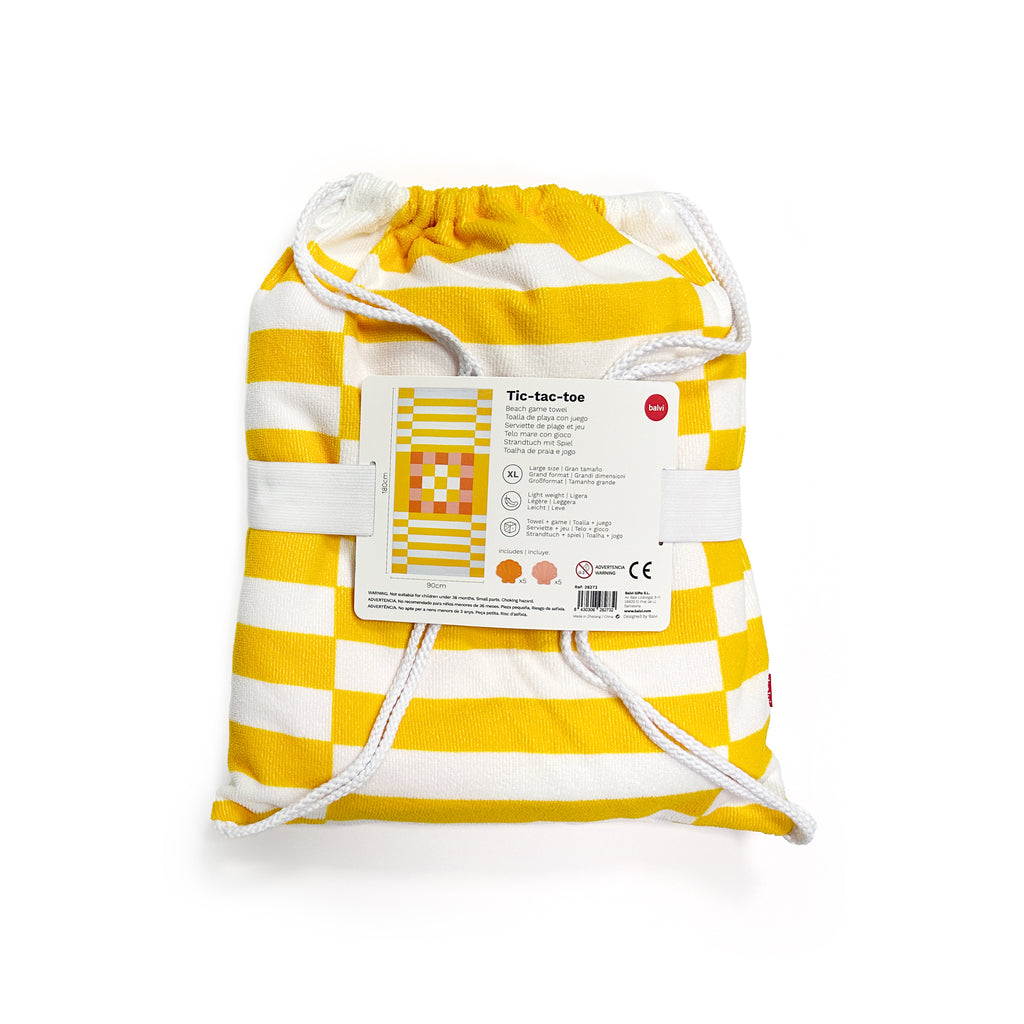 balvi-lifestyle-tic-tac-toe-serviette-plage-morpion-jaune image 8